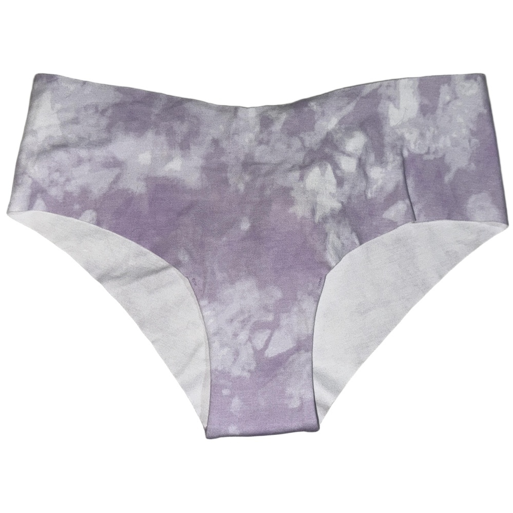 NWT Aerie Purple White Cotton Tie Dye High Waisted Cheeky Brief Underwear Size M